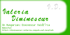 valeria diminescur business card